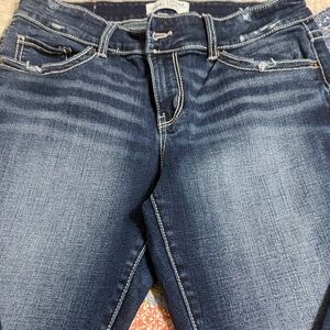 BKE Dark Wash Mid Rise Ankle Skinny